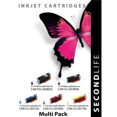 SecondLife - Multipack Canon 580/581 XL serie