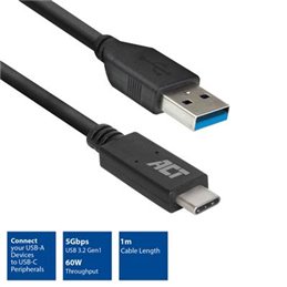 ACT | USB-A to USB-C Connection Cable, 1m