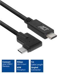 ACT | USB-C to USb-C Angled Connection Cable, 1m