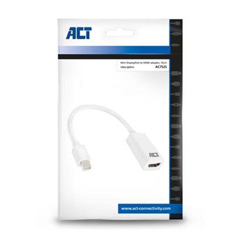 ACT | Mini DisplayPort to HDMI adapter, 15cm