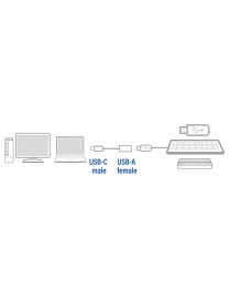 ACT | USB-C to USB-A Female OTG Adapter, 0.2m