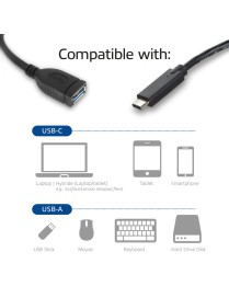 ACT | USB-C to USB-A Female OTG Adapter, 0.2m