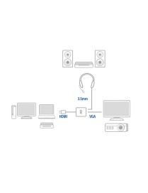 ACT | Adapter HDMI to VGA with audio, 0,15m