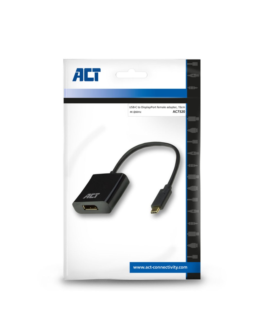 ACT | USB-C to DisplayPort female adapter, 15cm