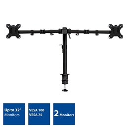 ACT AC8302 flat panel bureau steun 81,3 cm (32") Klem/doorvoer Zwart