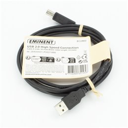 Eminent USB 2.0 aansluitkabel A male - USB B male 1,8 meter