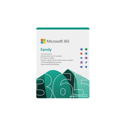 Microsoft 365 Family | 6 Personen 1 jaar | Inclusief updates