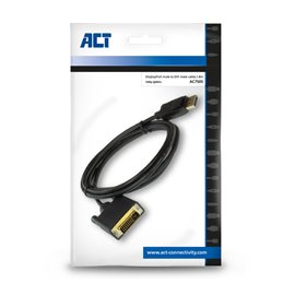 ACT DisplayPort naar DVI male aansluitkabel, Zip Bag