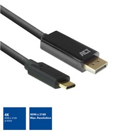 ACT | USB-C to DisplayPort male adapter cable, 2m