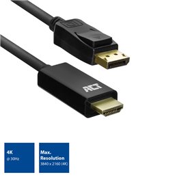 ACT | DisplayPort to HDMI Adapter cable, 1.8m