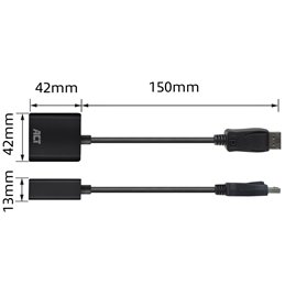 ACT | DisplayPort male to VGA female adapter, 15cm