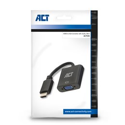 ACT | Adapter HDMI to VGA with audio, 0,15m