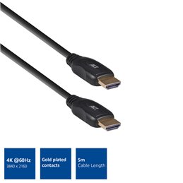 ACT 5 meter HDMI High Speed video kabel v1.4 HDMI-A male - HDMI-A male