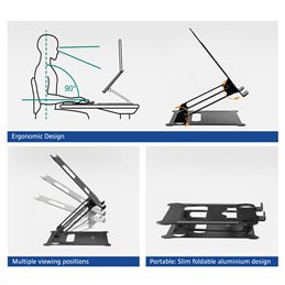 ACT | Foldable Laptop Stand Aluminium Design