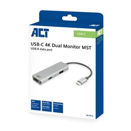 ACT | USB-C - 2X HDMI MST 1X USB-A	