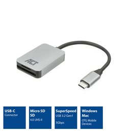 ACT | USB-C CARDREADER SD, MICRO SD