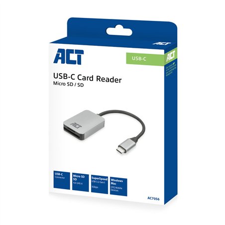 ACT | USB-C CARDREADER SD, MICRO SD