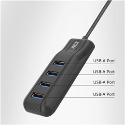 ACT USB-A hub 3.0, 4 poorts USB-A