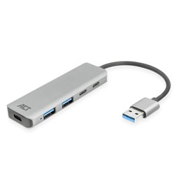 ACT USB-A hub 3.0, 2x USB-A, 2x USB-C