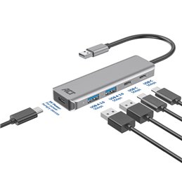 ACT USB-A hub 3.0, 2x USB-A, 2x USB-C