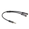 ACT 0,15 meter High Quality audio splitterkabel 3,5 mm stereo jack male - 2x female