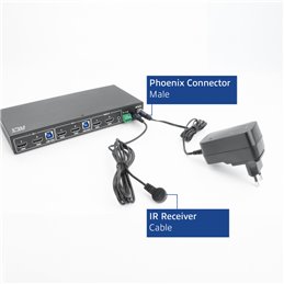 ACT 2-Poorts Dual HDMI 4K@60Hz KVM switch, USB 3.2 Gen1 (USB 3.0