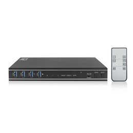 ACT 2-Poorts Dual HDMI 4K@60Hz KVM switch, USB 3.2 Gen1 (USB 3.0