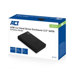 ACT 2,5" SATA harde schijf behuizing, schroefloos, USB 3.2 Gen1