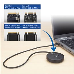 ACT M.2 NVMe/PCIe SSD dockingstation, USB-C 3.2 Gen2