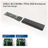 ACT USB-C M.2 NVMe / PCIe SSD Behuizing, tool-free