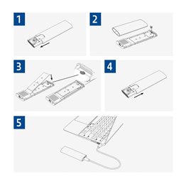 ACT USB-C M.2 NVMe / PCIe SSD Behuizing, tool-free